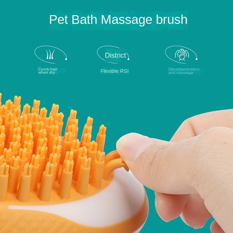 2-in-1 Dog Cat Bath Brush and Pet SPA Massage Comb - PetFindsUSA - PetFindsUSA