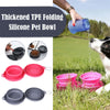 Convenient Rubber Foldable Double Bowl - PetFindsUSA - PetFindsUSA