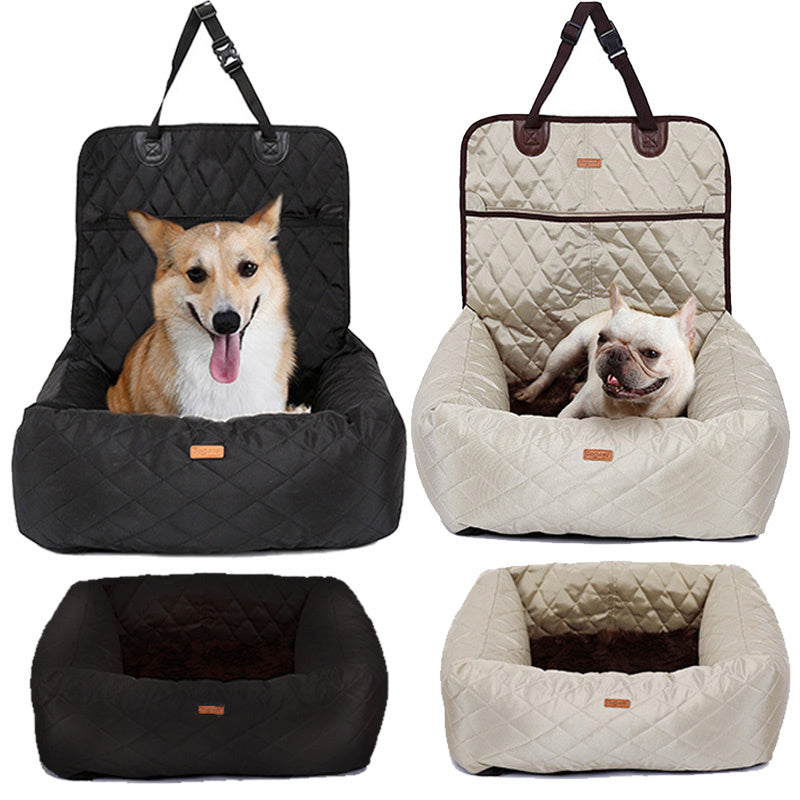 "Travel in Comfort: 2-In-1 Pet Dog Carrier with Folding Car Seat Pad – Thickened Multi-Purpose Pet Bed and Dog Car Mattress for Ultimate Pets Supplies." - PetFindsUSA - PetFindsUSA