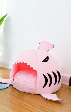 Creative Dual-Purpose Shark Bed for Small Dogs and Cats - PetFindsUSA - PetFindsUSA