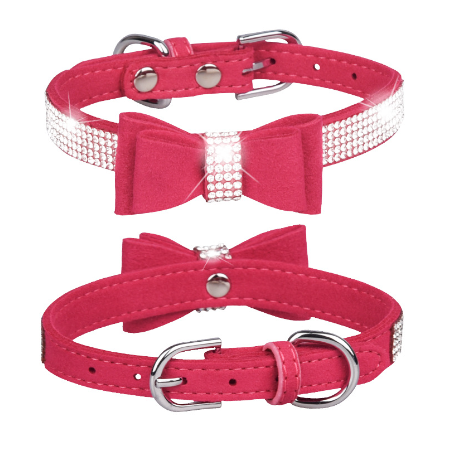 Rhinestone Bowknot Pet Collar Dog Collar - PetFindsUSA - PetFindsUSA