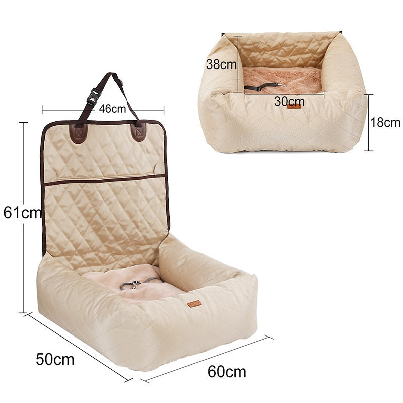 "Travel in Comfort: 2-In-1 Pet Dog Carrier with Folding Car Seat Pad – Thickened Multi-Purpose Pet Bed and Dog Car Mattress for Ultimate Pets Supplies." - PetFindsUSA - PetFindsUSA