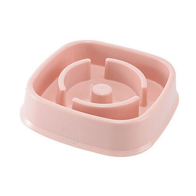 "Choke-Prevention Slow Food Bowl for Plastic Pet Dogs and Cats - PetFindsUSA - PetFindsUSA