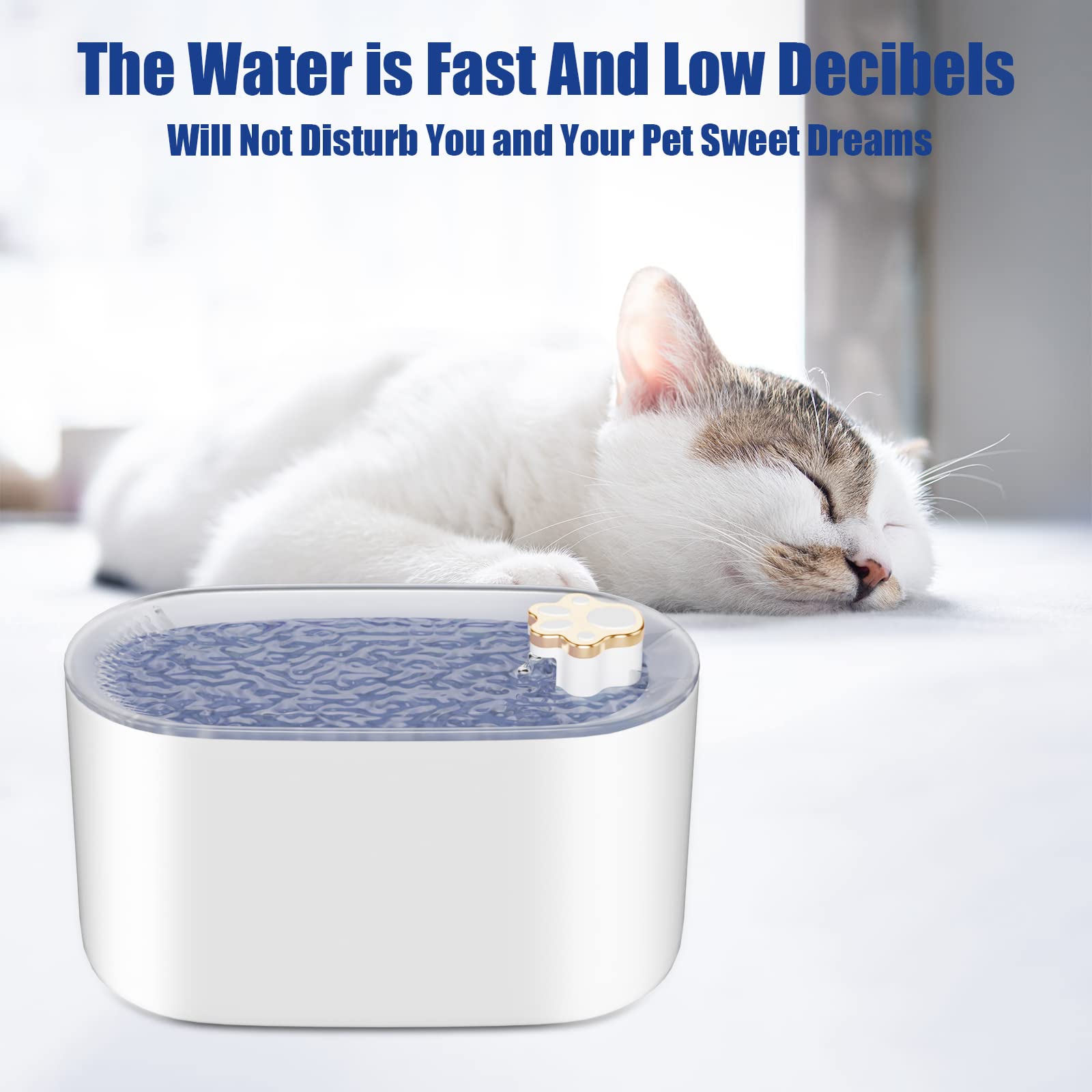 3L Cat Water Fountain Filter with Automatic Drinker - PetFindsUSA - PetFindsUSA