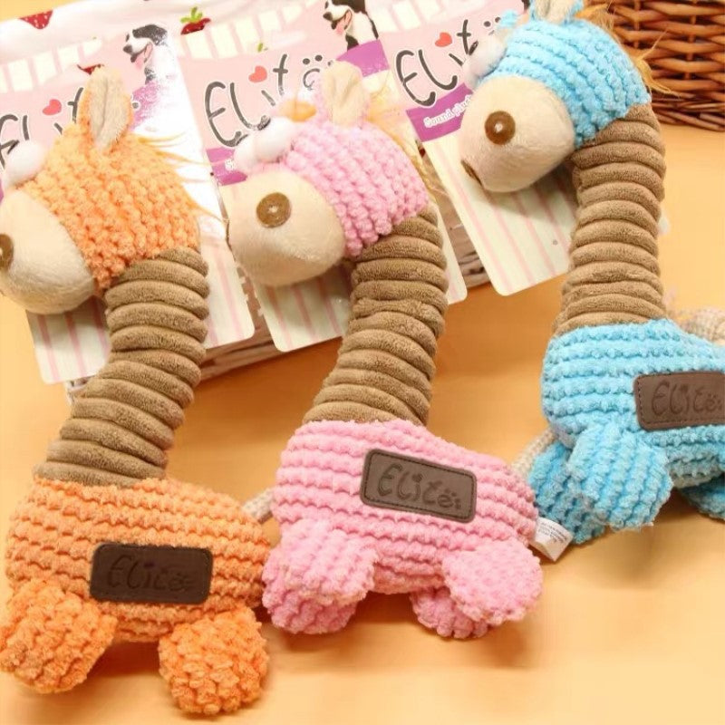 Plush toy giraffe cats and dogs pet toys