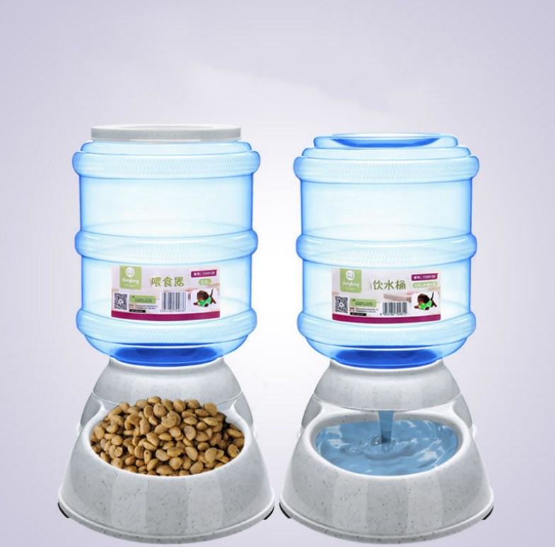 Automatic Pet Feeder with Drinking Water Fountains - PetFindsUSA - PetFindsUSA