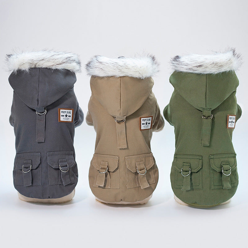 Autumn & Winter Jacket with Hoodie for Small-Extra Large Dogs - PetFindsUSA - PetFindsUSA