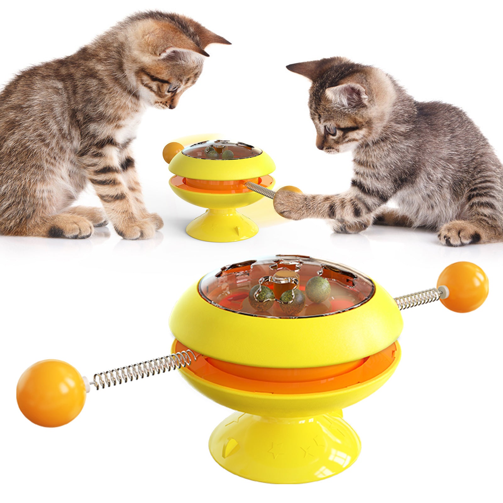 Interactive Rotatable Cat Toys Supplies With Catnip - PetFindsUSA - PetFindsUSA