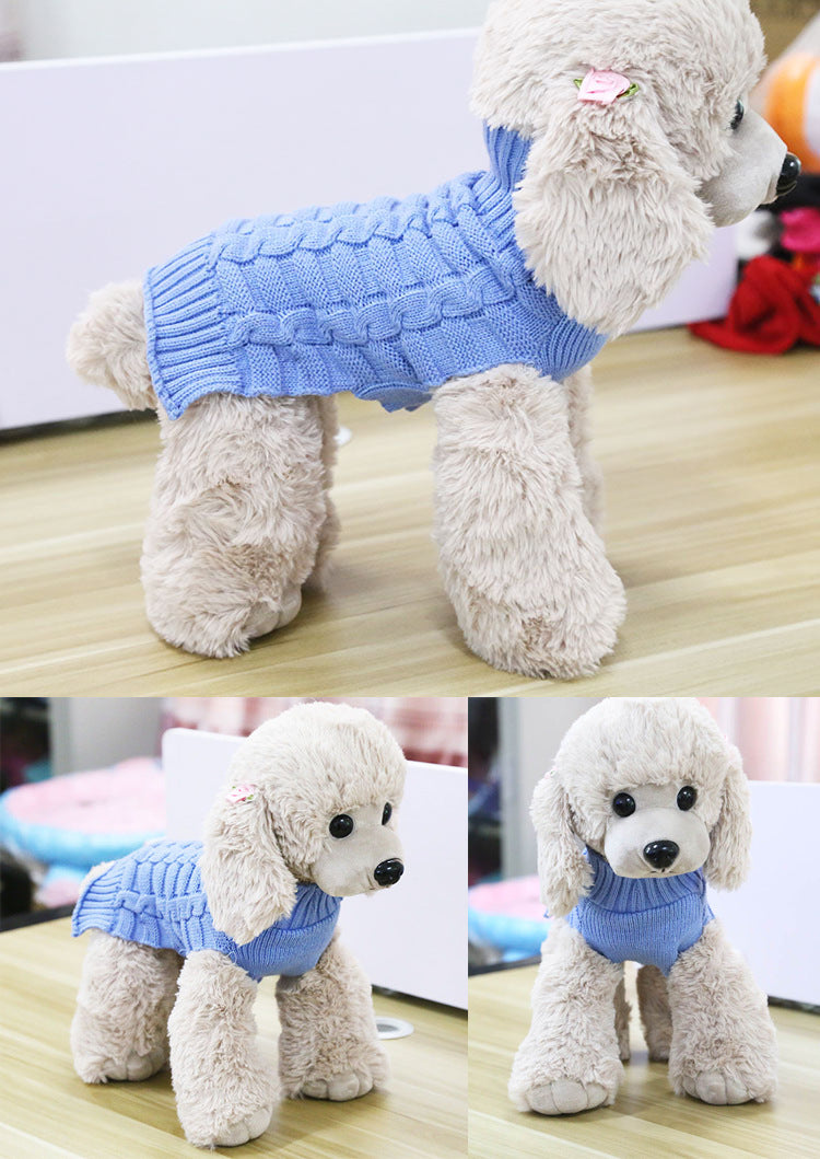 Cashmere Twisted Rope Pet Dog Sweater - PetFindsUSA - PetFindsUSA