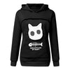 Women's Hoodie Sweatshirt with Cat Pet Pocket Design - PetFindsUSA - PetFindsUSA