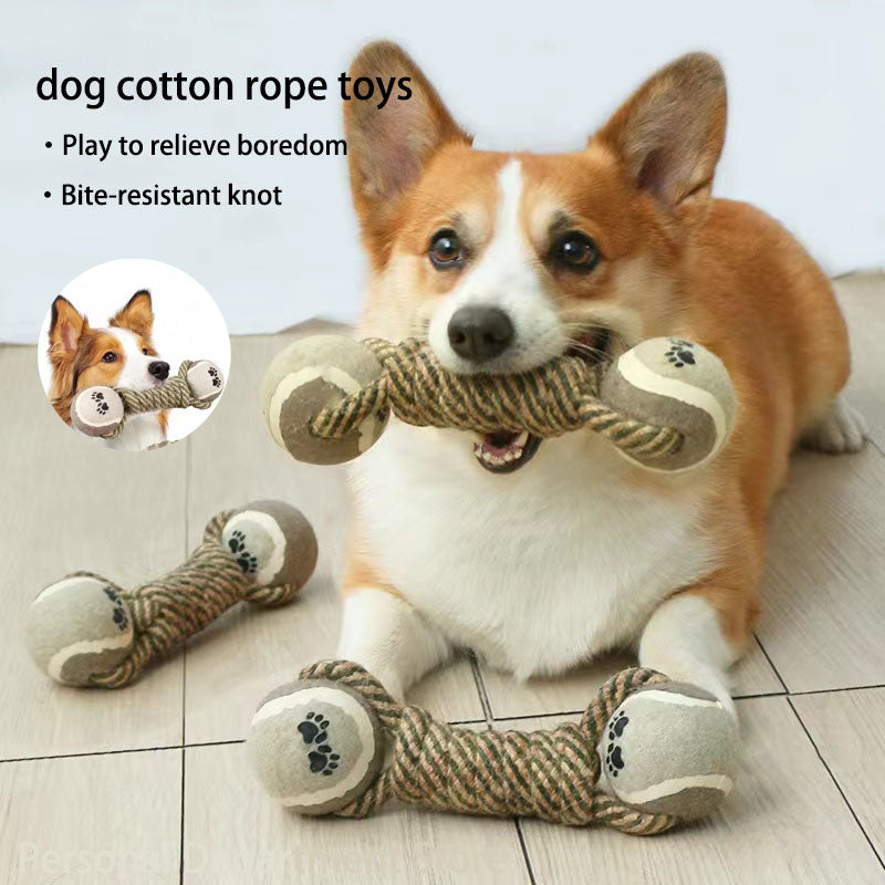 "Interactive Cotton Rope Toys for Small-Large Dogs - PetFindsUSA - PetFindsUSA