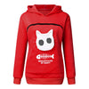 Women's Hoodie Sweatshirt with Cat Pet Pocket Design - PetFindsUSA - PetFindsUSA