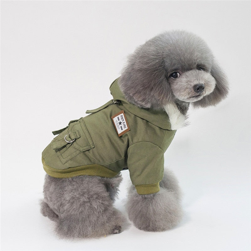 Autumn & Winter Jacket with Hoodie for Small-Extra Large Dogs - PetFindsUSA - PetFindsUSA