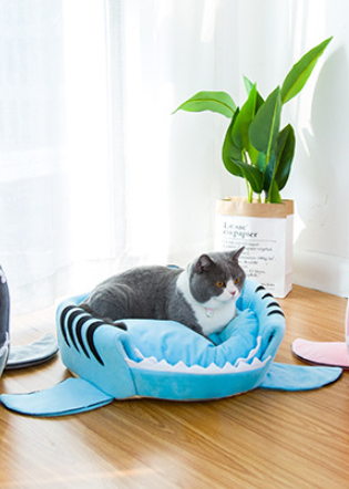 Creative Dual-Purpose Shark Bed for Small Dogs and Cats - PetFindsUSA - PetFindsUSA