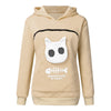 Women's Hoodie Sweatshirt with Cat Pet Pocket Design - PetFindsUSA - PetFindsUSA