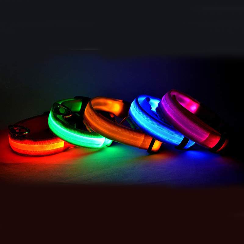 "Light Up the Night: Nylon LED Pet Collar for Purrfect Safety and Style!" - PetFindsUSA - PetFindsUSA