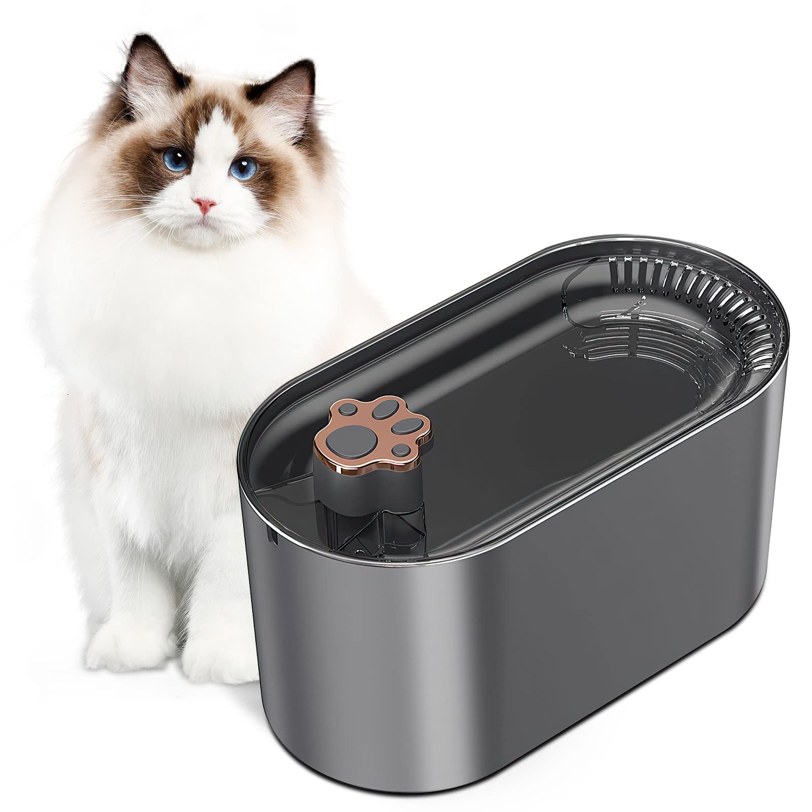 3L Cat Water Fountain Filter with Automatic Drinker - PetFindsUSA - PetFindsUSA