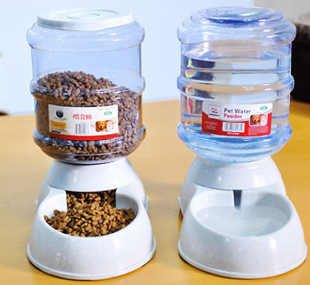 Automatic Pet Feeder with Drinking Water Fountains - PetFindsUSA - PetFindsUSA