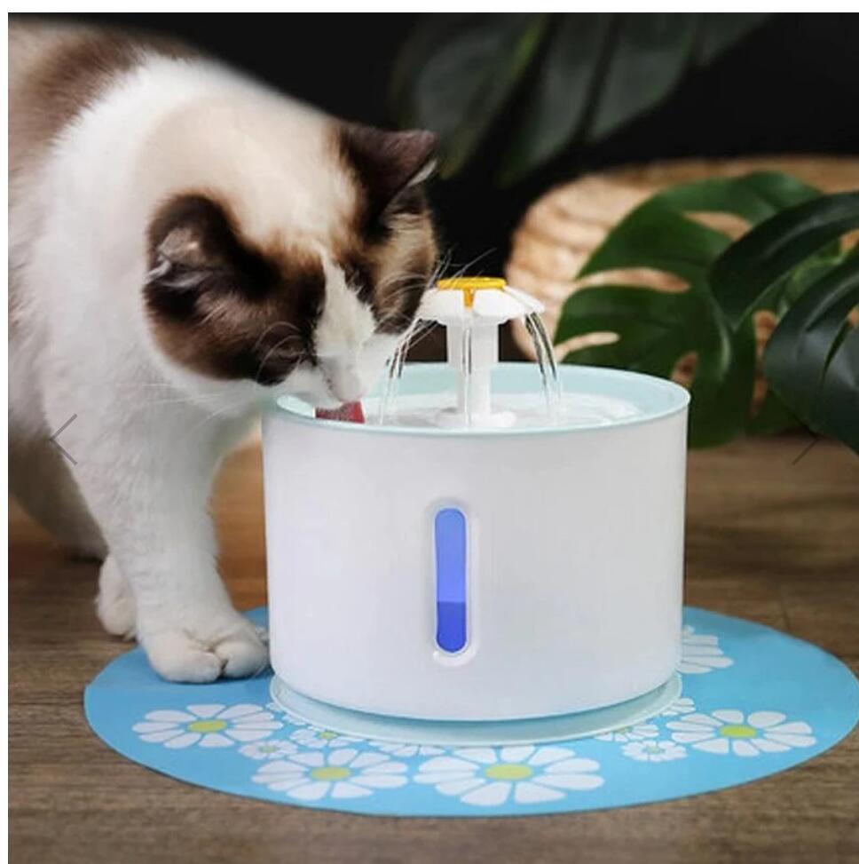 Automatic Pet Water Fountain with LED Lighting - PetFindsUSA - PetFindsUSA