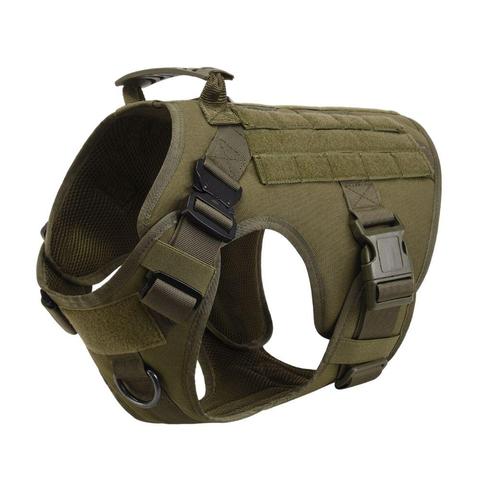 Military Tactical Dog Harness for German Shepherd with Adjustable Back Support - PetFindsUSA - PetFindsUSA