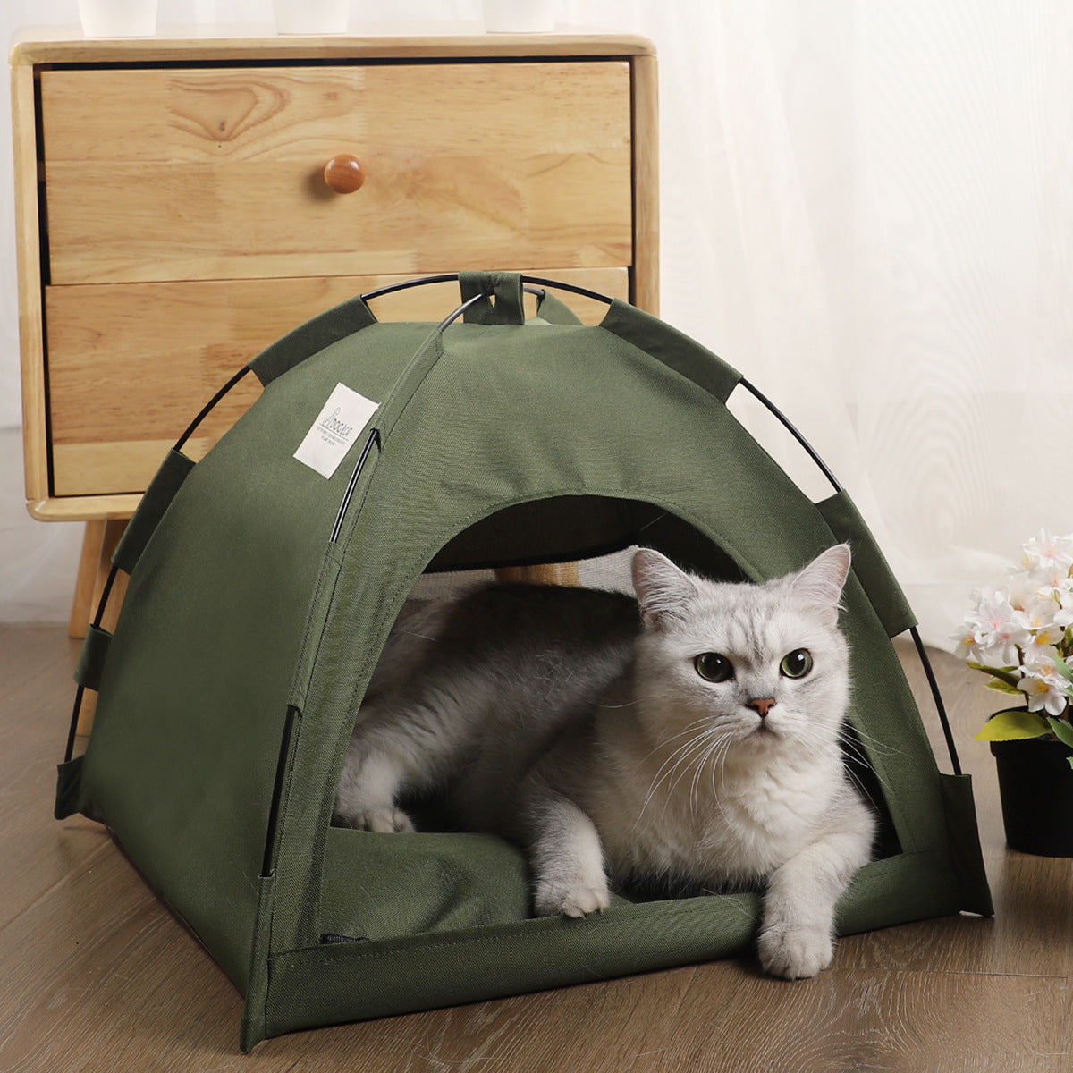 Cat Tent Cooling Mat, Dog House, and Pet Sofa with a Cushion - PetFindsUSA - PetFindsUSA