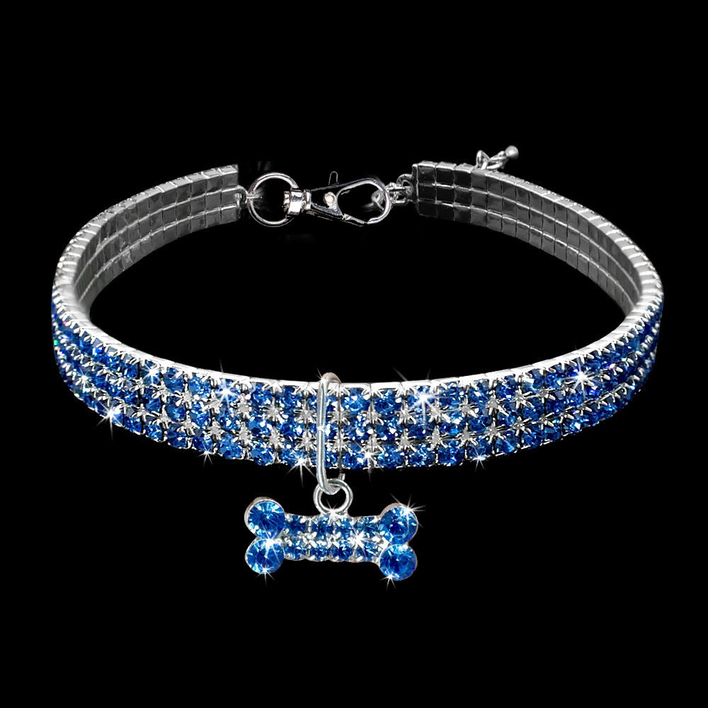 Bling Rhinestone Dog Collar Crystal For Small-Medium Dogs & Cats - PetFindsUSA - PetFindsUSA