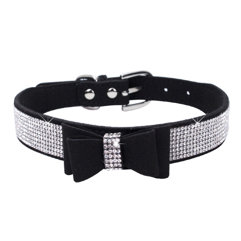 Rhinestone Bowknot Pet Collar Dog Collar - PetFindsUSA - PetFindsUSA