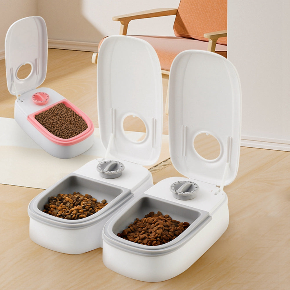 Automatic Pet Feeder with Timer and Stainless Steel Bowl - PetFindsUSA - PetFindsUSA