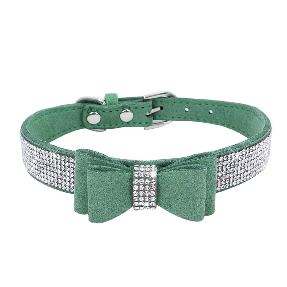 Rhinestone Bowknot Pet Collar Dog Collar - PetFindsUSA - PetFindsUSA