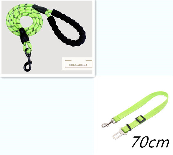 Stay Visible and in Control: Reflective Nylon Dog Leash Rope for Small, Medium, and Large Dogs - PetFindsUSA - PetFindsUSA