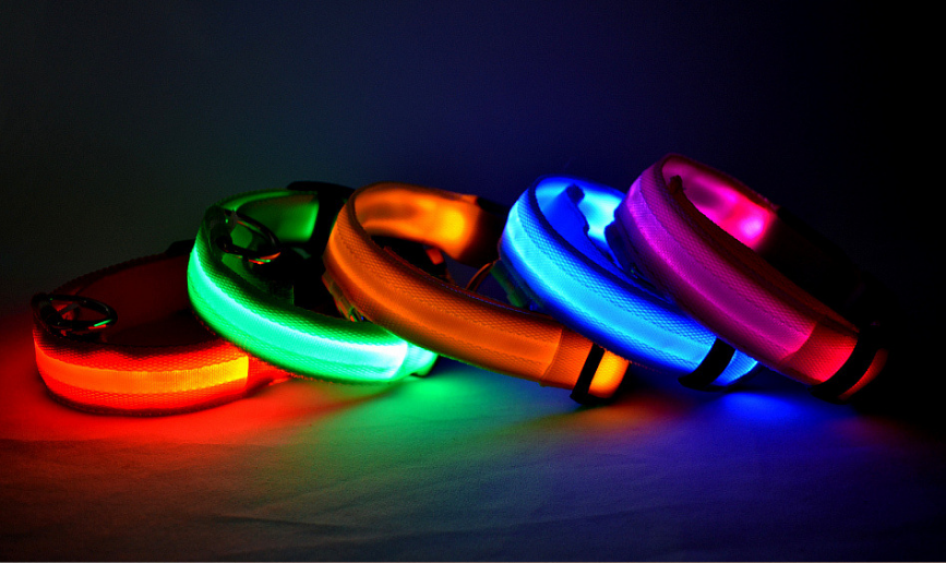 "Light Up the Night: Nylon LED Pet Collar for Purrfect Safety and Style!" - PetFindsUSA - PetFindsUSA