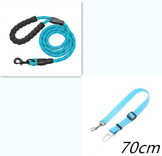 Stay Visible and in Control: Reflective Nylon Dog Leash Rope for Small, Medium, and Large Dogs - PetFindsUSA - PetFindsUSA