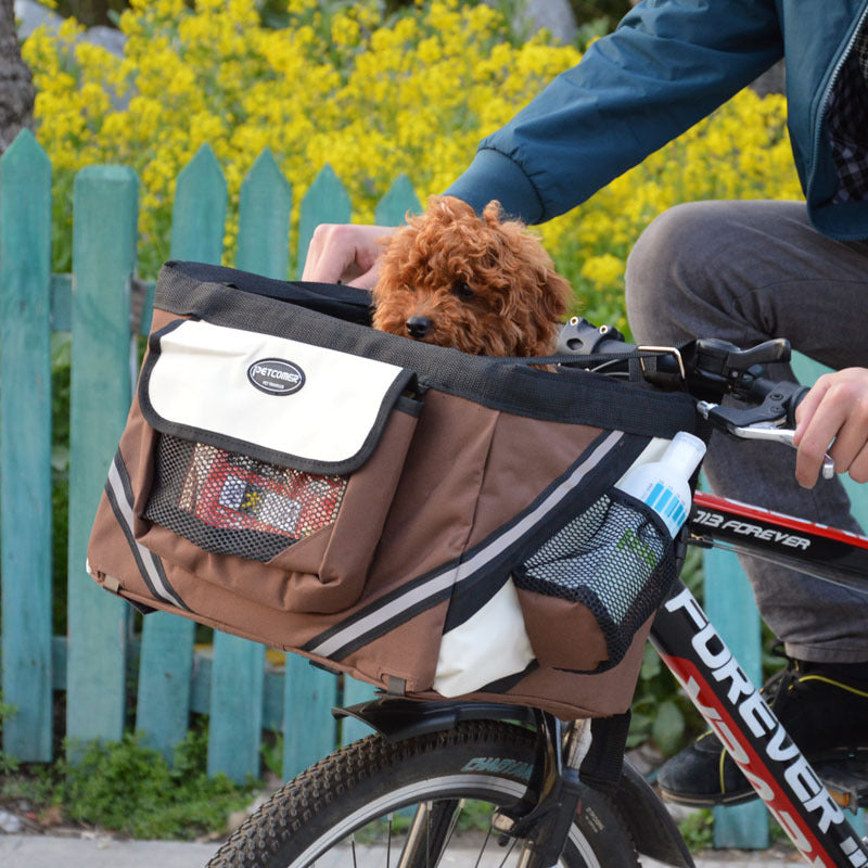 Portable Dog Bicycle Carrier Seat for small dog. - PetFindsUSA - PetFindsUSA