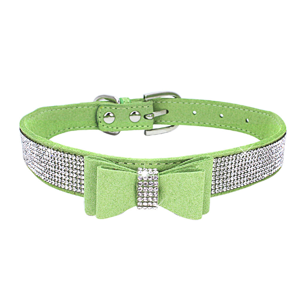 Rhinestone Bowknot Pet Collar Dog Collar - PetFindsUSA - PetFindsUSA