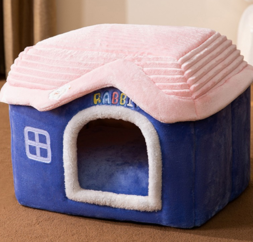 "Winter Comfort: Foldable Dog House, Pet Cat Bed, and Sleep Kennel with Removable Nest and Warm Enclosed Cave Sofa - Premium Pets Supplies" - PetFindsUSA - PetFindsUSA