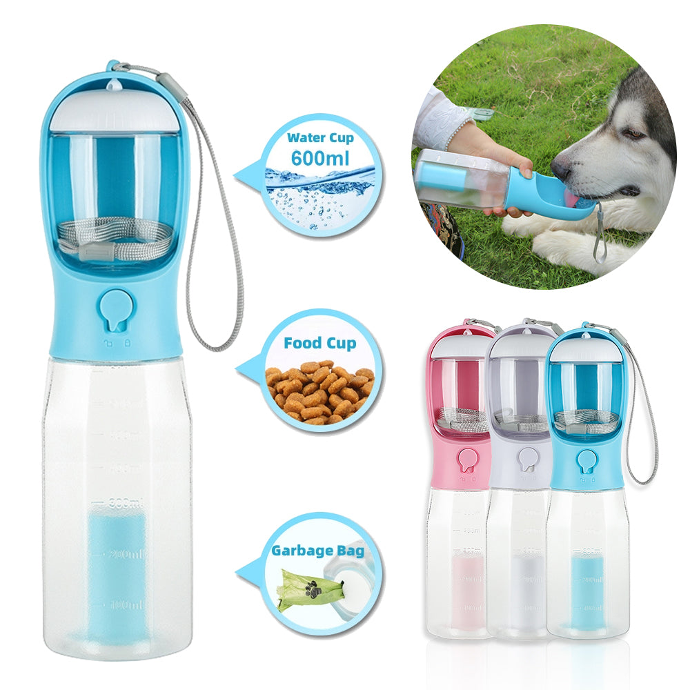 3-in-1 multifunctional Cat & Dog Water Drinker, Food Feeder & Poop Dispenser - PetFindsUSA - PetFindsUSA