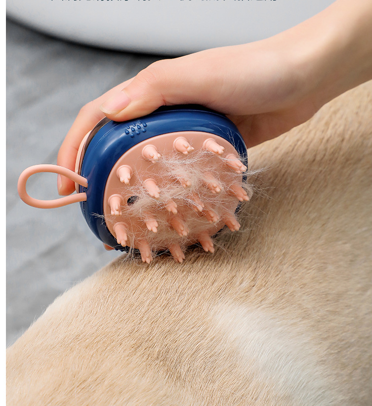 New 2-in-1 Pet Cat Dog Cleaning, Bathing, and Massage Shampoo Soap Dispensing Grooming Brush - PetFindsUSA - PetFindsUSA