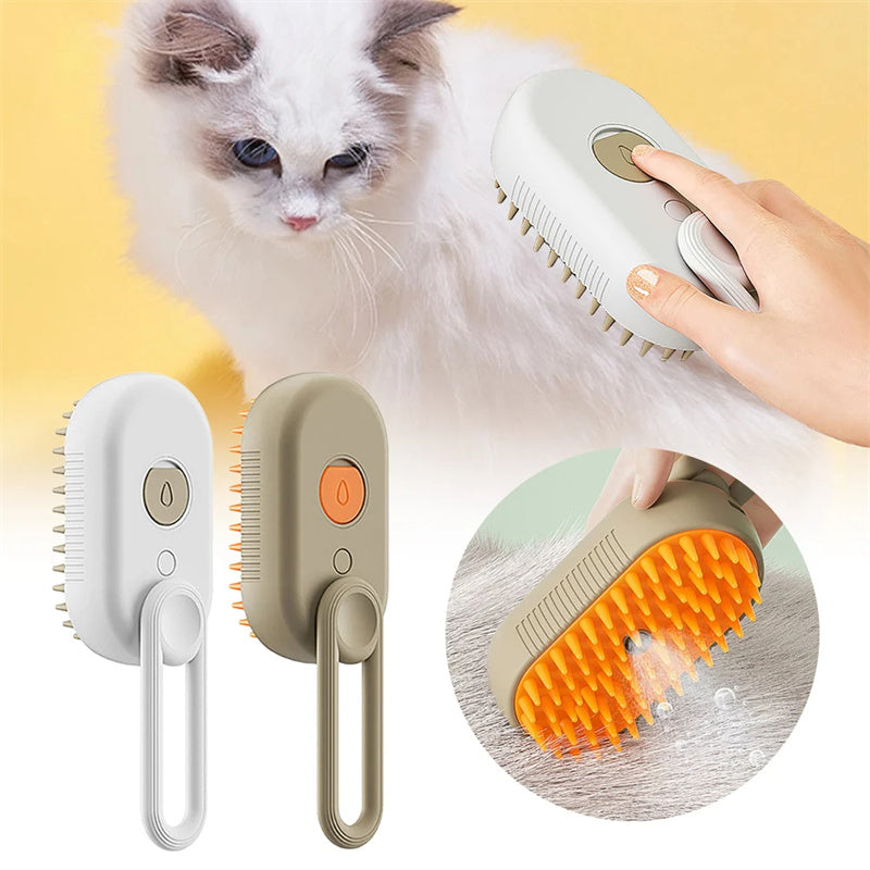 "Effortless Grooming with 3-in-1 Cat Steam Brush! - PetFindsUSA - PetFindsUSA