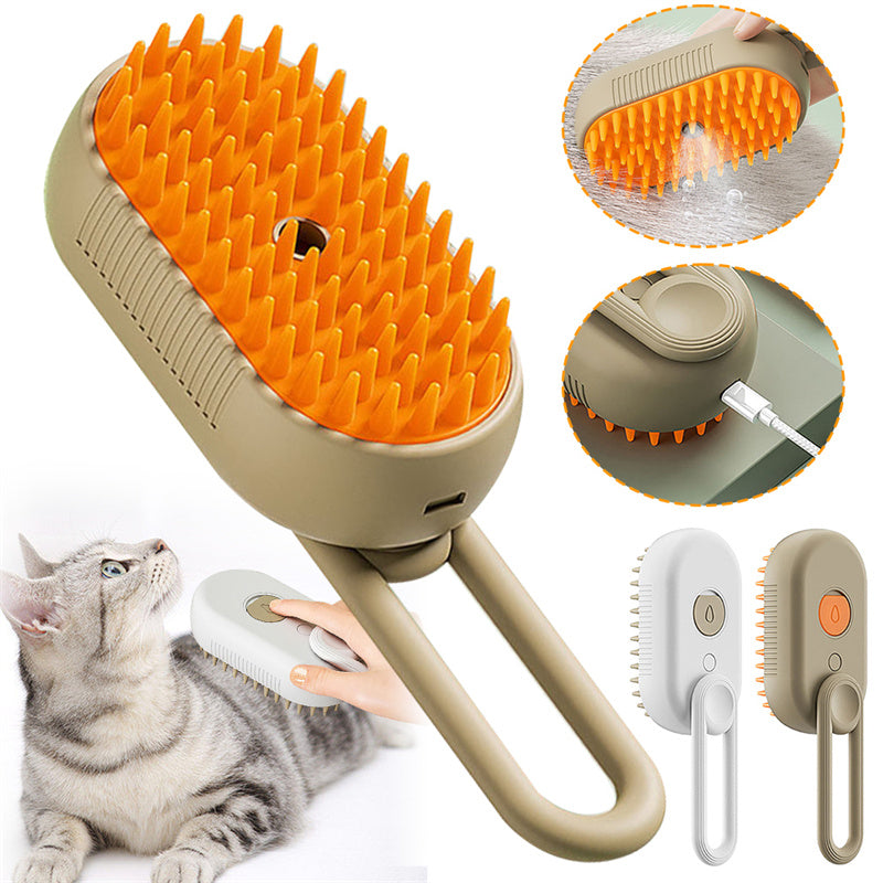 "Effortless Grooming with 3-in-1 Cat Steam Brush! - PetFindsUSA - PetFindsUSA