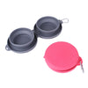 Convenient Rubber Foldable Double Bowl - PetFindsUSA - PetFindsUSA