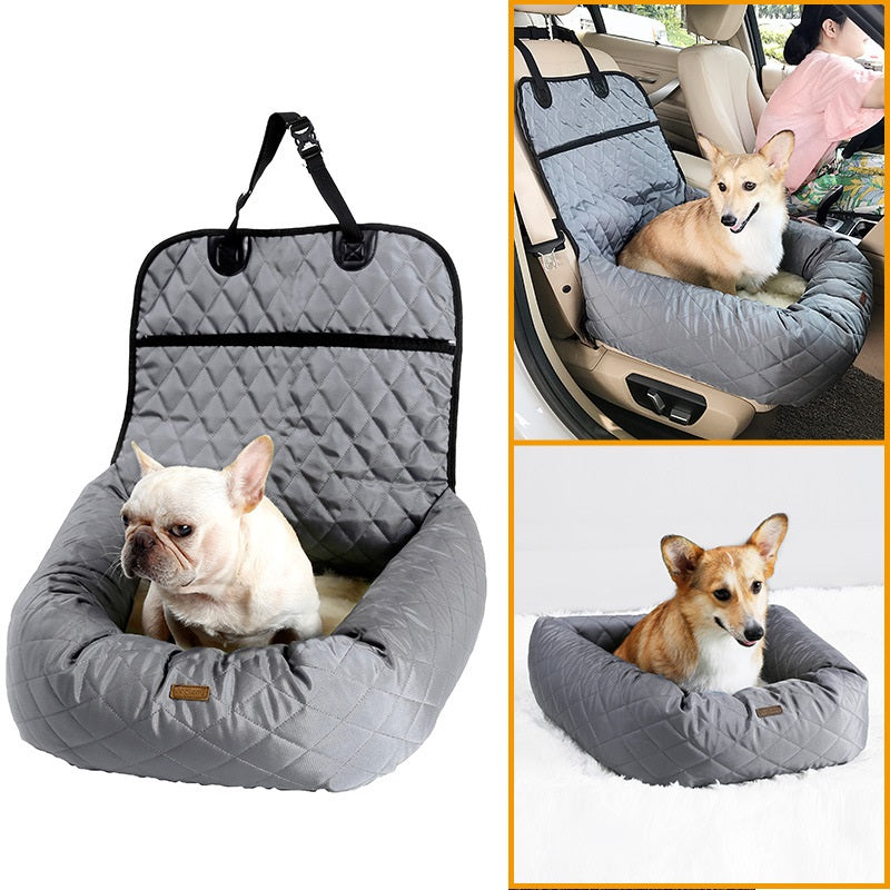 "Travel in Comfort: 2-In-1 Pet Dog Carrier with Folding Car Seat Pad – Thickened Multi-Purpose Pet Bed and Dog Car Mattress for Ultimate Pets Supplies." - PetFindsUSA - PetFindsUSA