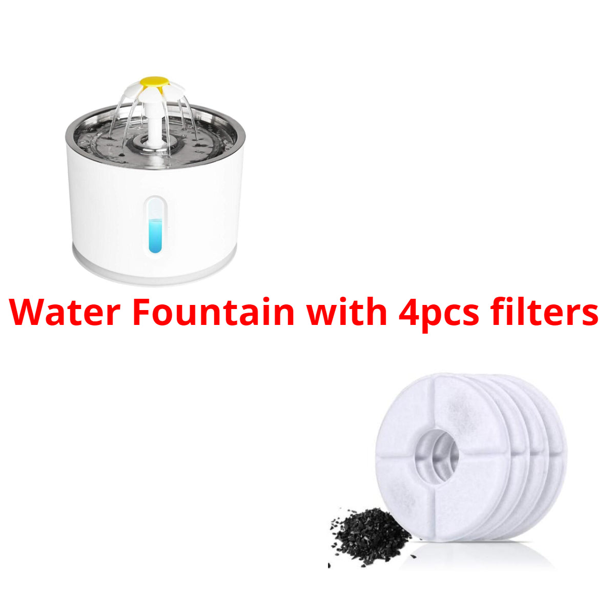 Automatic Pet Water Fountain with LED Lighting - PetFindsUSA - PetFindsUSA