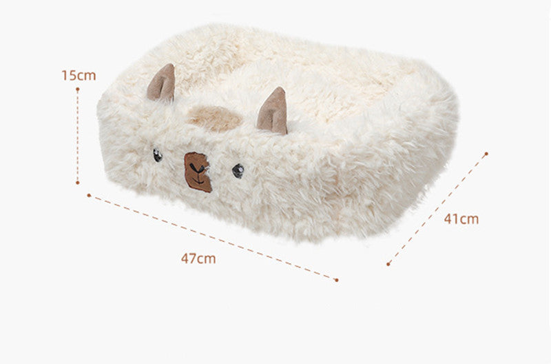 Alpaca Pet Bed Warm Plush Cat - PetFindsUSA - PetFindsUSA