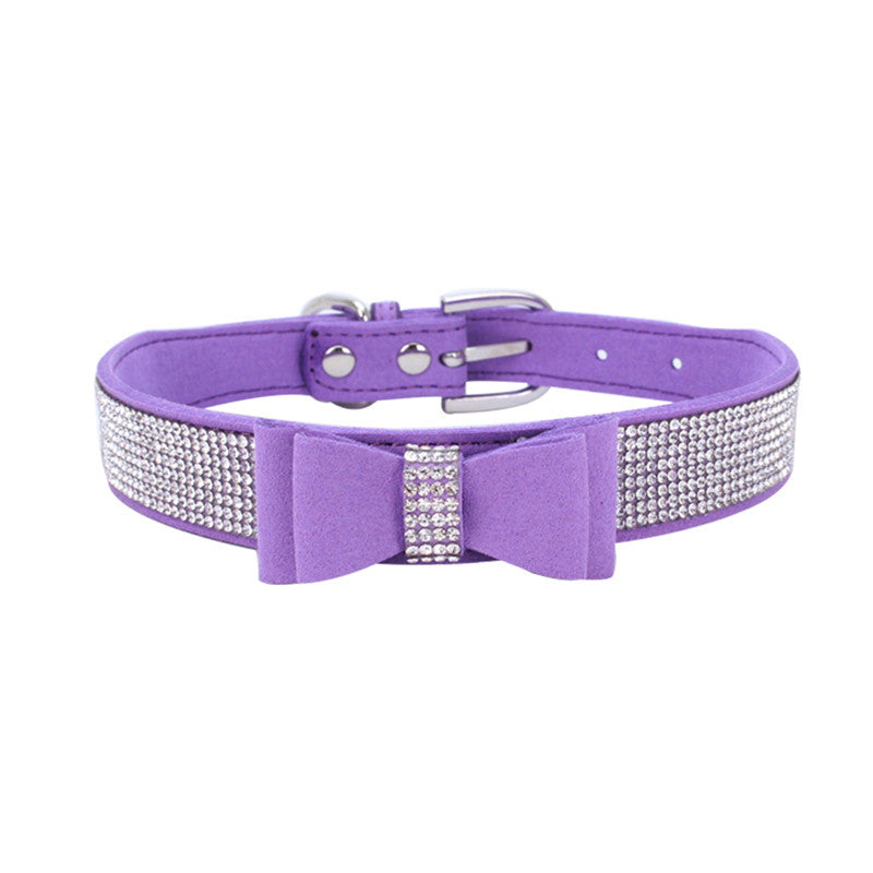 Rhinestone Bowknot Pet Collar Dog Collar - PetFindsUSA - PetFindsUSA