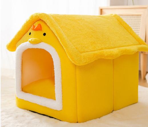 "Winter Comfort: Foldable Dog House, Pet Cat Bed, and Sleep Kennel with Removable Nest and Warm Enclosed Cave Sofa - Premium Pets Supplies" - PetFindsUSA - PetFindsUSA