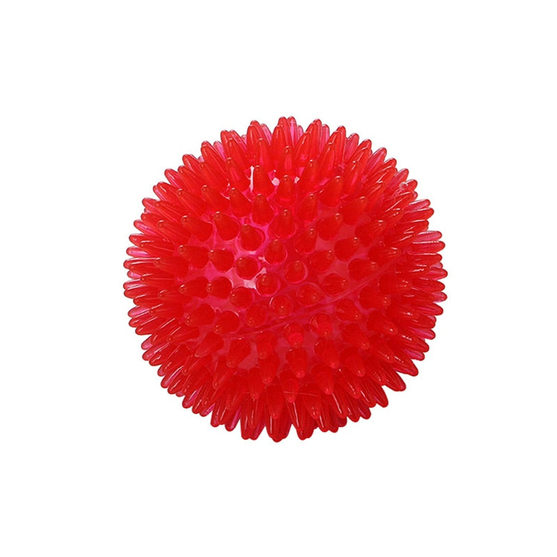 Pet Dog Toys Cat Puppy Sounding Toy Polka Squeaky Tooth Cleaning Ball TPR Training Pet Teeth Chewing Toy Thorn Balls Accessories - PetFindsUSA - PetFindsUSA