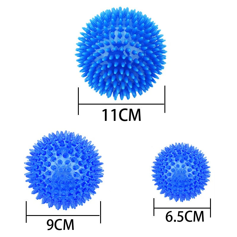 Pet Dog Toys Cat Puppy Sounding Toy Polka Squeaky Tooth Cleaning Ball TPR Training Pet Teeth Chewing Toy Thorn Balls Accessories - PetFindsUSA - PetFindsUSA