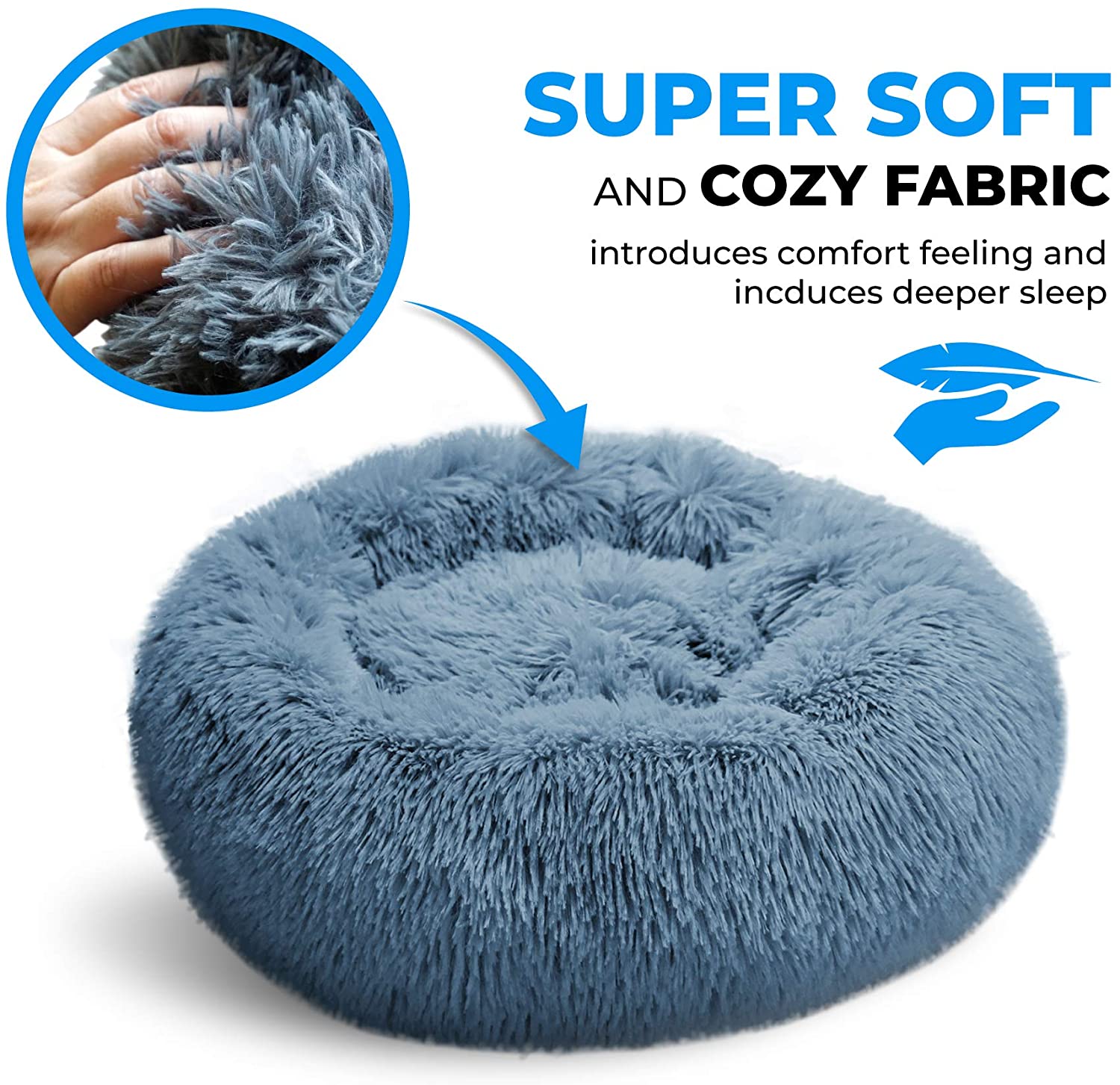 Round Cat Bed Dogs Bed House Kennel Pet Mats Soft Long Plush Mat Pet Warm Basket Cushion Cats House Sofa Machine Wash Kennel - PetFindsUSA - PetFindsUSA