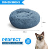 Round Cat Bed Dogs Bed House Kennel Pet Mats Soft Long Plush Mat Pet Warm Basket Cushion Cats House Sofa Machine Wash Kennel - PetFindsUSA - PetFindsUSA