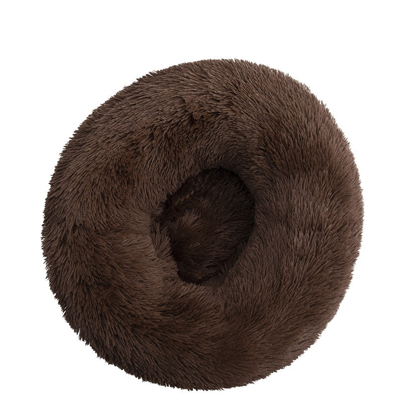 Round Cat Bed Dogs Bed House Kennel Pet Mats Soft Long Plush Mat Pet Warm Basket Cushion Cats House Sofa Machine Wash Kennel - PetFindsUSA - PetFindsUSA